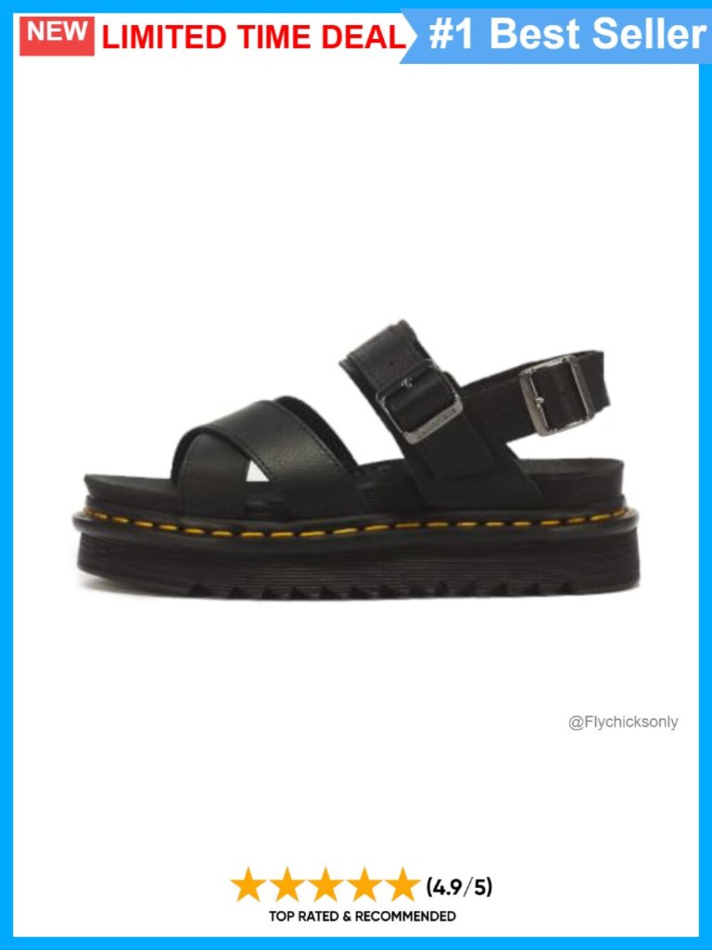 PU Coated Leather Ankle Strap Platform Sandals Casual Comfort